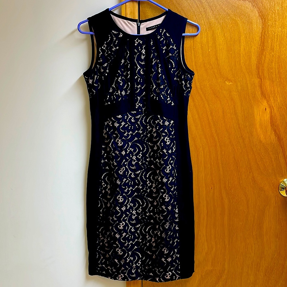 Sleeveless, Black/Cream Dress | size 2: Sleeveless, Black/Cream Dress 👗